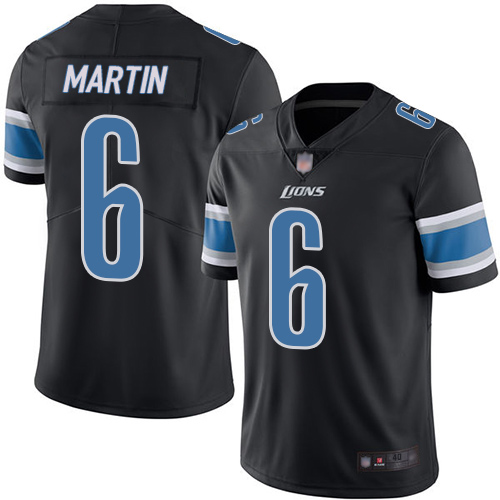 Detroit Lions Limited Black Men Sam Martin Jersey NFL Football #6 Rush Vapor Untouchable